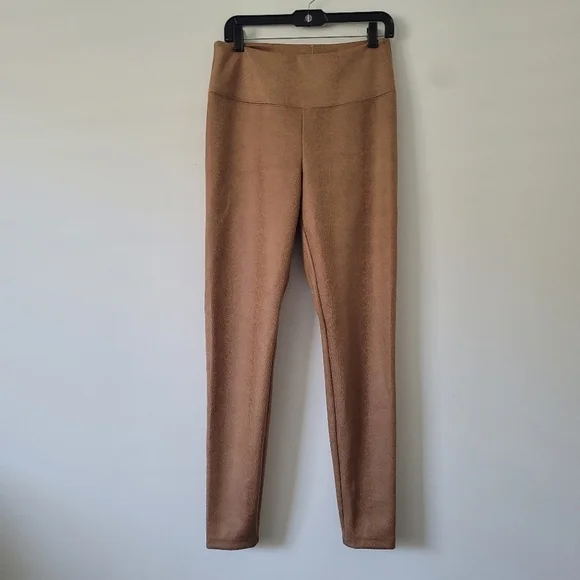 White House Black Market Faux Suede Animal print Runaway Leggins Size 12 - Picture 4 of 14